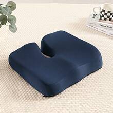1pc Memory Foam Foam Height-Increasing And Enlarged Outdoor Courtyard Seat Cushion Anti-Slip, Home Decoration Outdoor Rest Slow Rebound Pillow Seat Cushion, Upgraded Accessories Ergonomic Spine Protection Support Seat Cushion, Office Chair Long-Term Sitting Seat Cushion, Car Height-Increasing Cushion, Anti-Slip Bottom