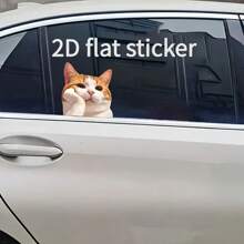 Autocollants 2D plats de chats de rêve de bande dessinée, convenant pour le pare-chocs, le camion, l'ordinateur portable - cadeau unique
