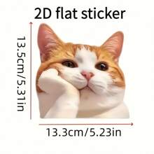 Autocollants 2D plats de chats de rêve de bande dessinée, convenant pour le pare-chocs, le camion, l'ordinateur portable - cadeau unique