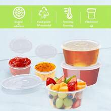 Condiment Containers With Lids  Small Snack Containers Portion Cups Reusable Plastic Salad Dressing Container For Leakproof To Go Sauce Sampling Travel Snack - 4.2 OZ - View 4