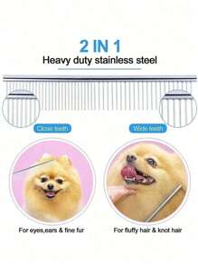 Professional Pet Grooming Scissors Set With Safety Round Tips, Stainless Steel Dog/Cat Shears, Thinning Scissors, Curved Scissors And Comb