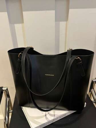 New Arrival Korean Style Patchwork Large Capacity Tote Bag, Fashionable Casual Outdoor Handbag, Spring Women's Shoulder Bag