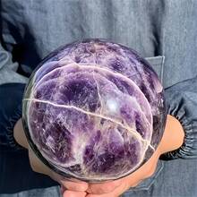 Dreamy Amethyst Crystal Ball - Bohemian Style Quartz Ball, Perfect Gift For Home Culture, Suitable For Christmas, Valentine's Day, Mother's Day, And Graduation Celebration - 紫色6.5-7.5厘米 - 查看 2