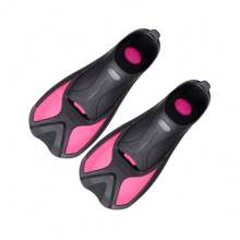 1 Coppia di pinne da sub con doppia membrana, adatte per uomini e donne, per immersioni, pesca subacquea, snorkeling e nuoto. Pinne corte e comode, in silicone, adatte per principianti. Pinne da sub professionali in plastica, adatte per adulti e bambini, con forma a foglia corta.