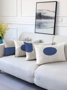 4 Stück Bohemian Stil Klassisches Muster Kissenbezug, mit Reißverschluss, waschbar und wiederverwendbar, Heimdekoration, Sofakissenbezug für Schlafzimmer, Wohnzimmer, Sofa, Auto, Stühle (Kissenfüllung nicht enthalten)