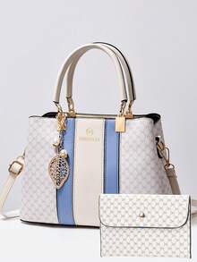 [Retro Crossbody Set] Retro Two Pieces Set Women's Fashionable Versatile Large Capacity Single Shoulder Crossbody - Pink - View 5