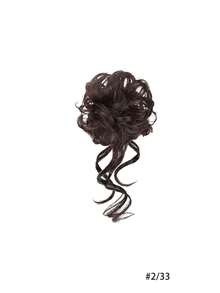 龙须双丸子头合成假发花苞头仿真发圈自然蓬松慵懒神器可爱卷发假发包、发圈、发饰、马尾夹、发圈、发橡皮筋