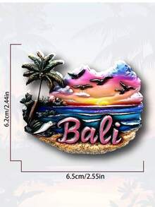 1 pieza Imán de refrigerador recuerdo de viaje a Maldivas Bali para decoración del hogar