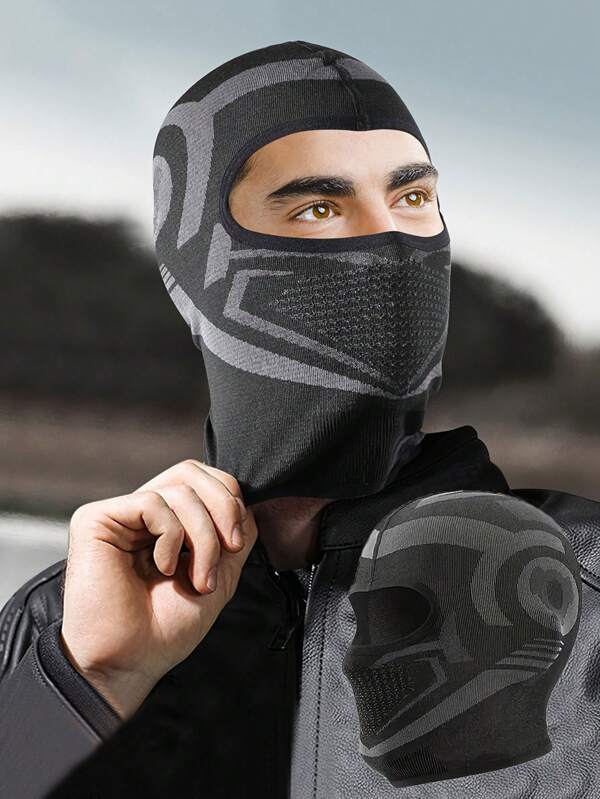 1pc Breathable Balaclava, Summer Motorcycle Windproof Face Mask | For Cycling Skiing Snowboarding Racing Riding Outdoor Sports Coldproof Warm Headgear, Knitted Seamless Neck Protection Headgear, Moisture Wicking Motorcycle Helmet Inner Riding Hood