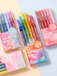 Languo 88 Colors Burst Flash Color Neutral Pen Set Jumbo Capacity Metallic Glitter Gel Pens, Flash Special Effects Highly Attractive Drawing Handbook Pen Highlighter 1mm, Elementary School Students Art Drawing Special Diy Drawing Book Can Be Stacked Color Impermeable Paper High Capacity Highlighter Highlighter Gel-Pen Hand Drawing Pen Can Be Used For Student Marking, School Supplies, Back To School