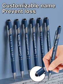 Bộ 1-32 bút bi kim loại có thể thu gọn tùy chỉnh + bút cảm ứng | Tay cầm chống trượt + Đầu bút cỡ trung bình viết trơn tru | Tương thích với điện thoại thông minh/máy tính bảng/thiết bị văn phòng | Khắc tên/ngày tháng/logo | Bút khắc logo dành cho doanh nghiệp + Quà tặng Ngày Nhà giáo + Bút cưới trung tính | Phù hợp cho học sinh/nhân viên văn phòng/giáo viên (nam và nữ) | Quà tặng ngày lễ/sinh nhật (Ngày của Mẹ/Giáng sinh/Lễ tốt nghiệp) | Vật dụng cần thiết cho văn phòng/trường học | Áp dụng được cho nhiều tình huống (Lớp học/Ký túc xá/Hội họp kinh doanh) | Dành cho nam và nữ, thanh thiếu niên, người mới đi làm, đồ dùng văn phòng, tình yêu vĩnh cửu - màu đen - Xem 16