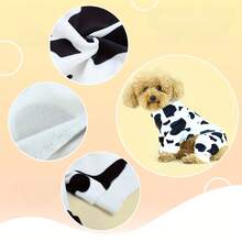 1 件奢华柔软狗狗睡衣，优雅漩涡纹理：时尚设计，精湛工艺，旨在为狗狗提供极致舒适和精致 - 黑與白 - 查看 2