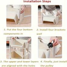 5-Layer Storage Rack Multi-Layer SPA Storage Cart-PABA Non-Electric Mobile Storage Rack With Wheels, Suitable For Living Room, Bedroom Dormitory Book Storage Rack