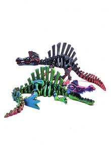 1pc 3D Printed Spinosaurus Dinosaur Model - Adjustable Jaws And Joints, Swinging Model, Home Decoration, And Novelty Gifts, Suitable For Collectible Dinosaur Toys For Dinosaur Biology Enthusiasts