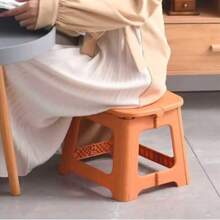 1 pezzo di sgabello pieghevole, spesso e portatile, sgabello in plastica leggera adatto per bagni domestici e uso esterno