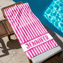 Personalized Custom Name Large Soft Beach Towel, Sand-Proof, Custom Beach Towel, Bridesmaid Gift Towel, Personalized Pool Party Towel, Best Gift, Personalized Gift, Vacation Equipment, Name Bath Towel, Three Sizes Available, 50 Cm * 100 Cm, 70 Cm * 140 Cm, 80 Cm * 160 Cm, Choose As You Like