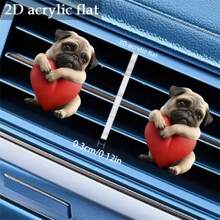 3pcs Cute Cat Car Ventilation Air Freshener Clip - Creative Hoodie Cat, Milk Tea Cat, Bell Cat Designs, 2D Acrylic Car Ventilation Decoration Clip, Comes With Aromatherapy Sheet, Deodorization + Random Scents, Car Air Freshener, Car Interior Decoration, Perfect Gift For Family And Friends