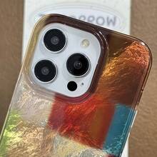 Funda para phone 16 Pro Max/15/14 Plus/13/12/11, diseño de rejilla glaciar, protectora - transparente - Ver 2