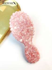 Personalized Acetate Hair Comb With Handset Diamonds, Cute & Elegant Air Cushioned Compact Pocket Comb, Multi-Functional, Ornamental, Letter, Solid Color, Exquisite, Stylish, Vintage, Modern, Colorful, Leisure, Basics, Casual, Soft, Unique, Customized, Personalized, Custom, Ideal Gifts For Her, Girlfriend, Her, Grandparents - Multicolor - View 20