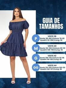 Women Dresses - 深色水洗藍 - 查看 6