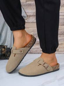 Men's Casual Simple Suede Slip-On Loafers Mule Slippers