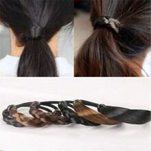 1 pieza Scrunchie de pelo con diseño geométrico hecho a mano, accesorio de peinado simple para niñas, adecuado para verano, vuelta al colegio, artículos esenciales de viaje y vacaciones, accesorios de pelo para mujeres