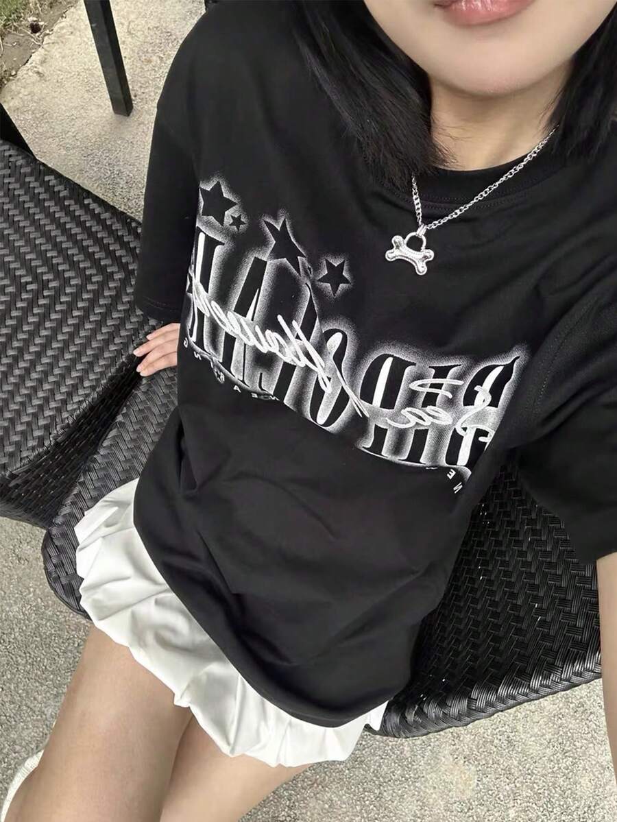 Women T-Shirts - 黑色 - 查看 1