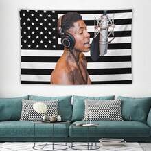 YoungBoy Never Broke Again Tapestry Poster Concert Banner Bedroom Living Room Sofa Dormitory Bedside Wall Decoration Painting - 60x40吋/152公分(寬)x 102公分(高) - 查看 5