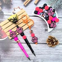 25颗狗爪硅胶珠套装，粉色狗爪动物硅胶散珠，适用于串珠笔、DIY包包链、首饰、钥匙扣、手链、项链、挂绳制作 - 紫紅色 - 查看 3