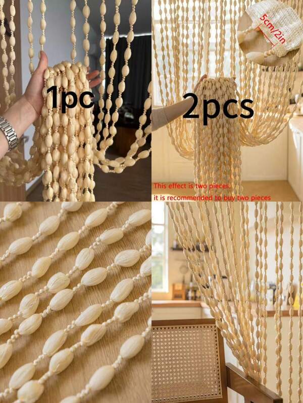 1pc Hanging Lantern Ball Curtain, Light Yellow Decorative Backdrop