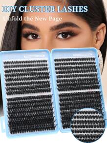 608pcs Eye Lash Clusters, D Curl, 80D+100D Curl, 8-16mm Length, DIY Eyelash Bundles For Natural Appearance, Ultra-Thick, Smart, Ultra-Soft, Ultra-Light, Reusable Individual Segment False Eyelashes, Suitable For Beginners, Daily Life, Wedding, Date, Party, Music Festival, Halloween Lash Clusters,Eye Lash Clusters,Individual Eyelashes,Lashes,Fake Lashes