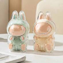 1pc Figurine Protective Case For Labubu, Clear Hanging Storage Box, Plastic Protective Cover. Suitable For: Plush Toys, Ceramic Decor, Figurine Accessories (Figurine Not Included, With Hanging Hook), Valentine's Day Gifts, Birthday Party Gifts, Christmas Gifts Graduation, Compatible With Labubu