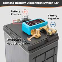 2025Remote Battery Disconnect Switch 12v, 240A, DZSSCY Upgrade Smart Voltage Car Kill Switch Anti-Theft, Prevent Battery Drain, Remote Battery Kill Switch For Car, Truck, RV (Digital Display) - Smart Voltage Flat Installation Version - View 6