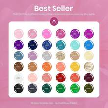 Beetles Gel Nail Polish Kit With U V Light 97Pcs Travel Holiday 45 Colors Gel Polish Set With Nail Stamp Nail Tips Base Top Coat All Season Gel Polish Starter Kit Gift For Women - 0 - 36色自由旅程 - 查看 2
