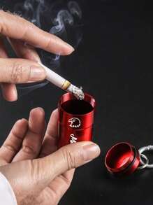 1 Stück personalisierter tragbarer Aschenbecher-Schlüsselanhänger, individuell anpassbarer Edelstahl-Aschenbecher für Outdoor mit guter Dichtung, ideal als Geschenk für Freund/Vater/Freunde/Lehrer, geeignet für Bar, Geburtstag, Jahrestag, Hochzeit, Valentinstag, Outdoor, Sommerurlaub