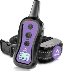 Dog Training Collar Dog Shock Collar With Remote - 3 Training Modes, Beep, Vibration And Shock, Up To 1000 Ft Remote Range, Rainproof For Small Medium Large Dogs - Purple - View 1