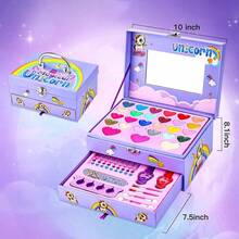 Kit de maquillaje para niños, color morado Maquillaje Lavable para Niñas, Seguro y No Tóxico, Hipoalergénico, Protege la Piel de Las Niñas de los Daños, Satisfacer la Curiosidad de Las Niñas sobre el Maquillaje - Morado - Ver 2