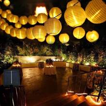 1 Stück 5M10LED/8M20LED Solar Lichterkette in Weiß, warmweißes Licht, mit 8 Beleuchtungsmodi, geeignet für Garten, Party, Hochzeit und Hofbereich Dekoration