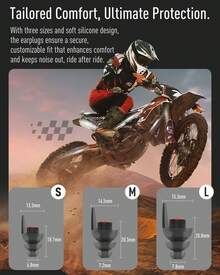 Motorcycle Ear Plugs, 3pairs Reusable Earplugs For Wind Noise Reduction-Comfortable Ear Protection Under Helmet For Motocycles,Motobike,Racing-Gifts For Motorcycle Lovers (24dB) - Multicolor - View 7