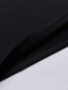 Camiseta Manfinity  para hombres con gráfico floral y eslogan, camisetas gráficas para hombres, camiseta gráfica con eslogan - Negro - Ver 6