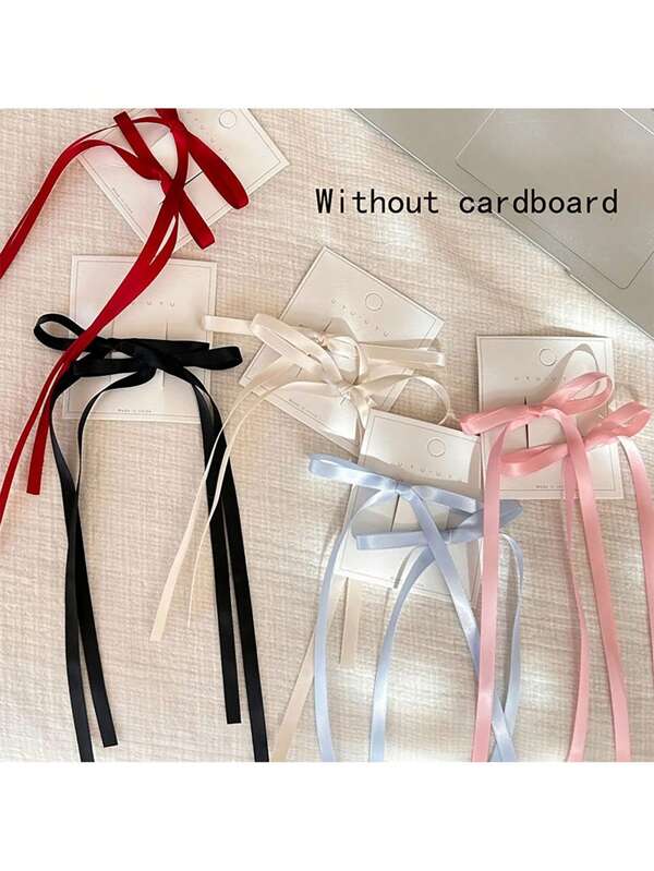 2pcs/Set Women Hair Accessories Colorful Ribbon Bow Hair Clips Sweet & Cute Hairpins Back Clip Lace Elegant Hair Claws Ballet Style Y2K Fairy Headwear Decoration ,Flat Claw Clip, Clips For Hair, Hair Slide