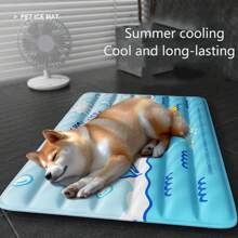 1 pièce Tapis de refroidissement pour animal de compagnie, convient aux chiens/chats en été, résistant à la mâchure, doux et confortable, imperméable, anti-salissure, aide les animaux de compagnie à éviter la chaleur