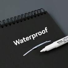 1 支/3 支/5 支白色永久性记号笔、油性防水轮胎涂鸦笔、适用于纺织和木材的中性笔 - 白色記號筆 - 查看 5