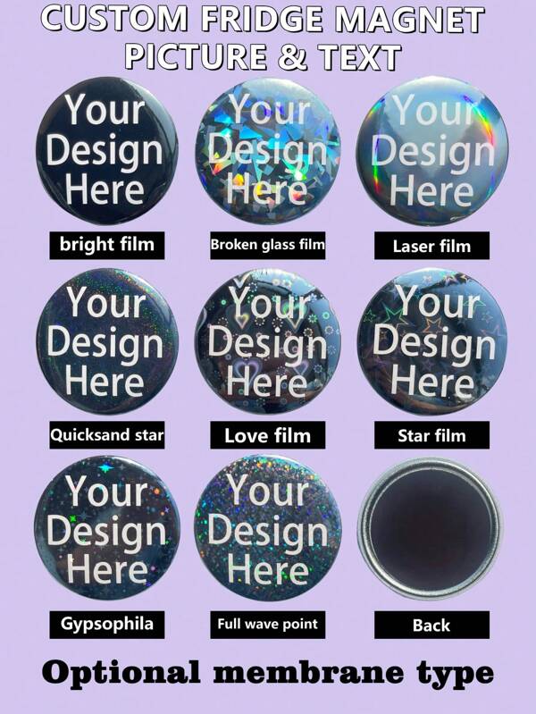 1/3/5/10/30/50/100Pcs Custom Fridge Magnet, Design Your Own Personalized Fridge Magnet, Customized Print With Any Text, Photo, Or ImageSuitable As Christmas Gift Or Birthday Present., Kitchen, For Graduation, For Weddings, For Housewarming Living Room, Bedroom, Office, Tea Room, Home, Bathroom