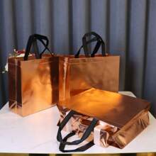 2pcs Size Small Reusable Gift Bags In Colorful Colors, Sparkling, Bridesmaids, Non-Woven Bags, Waterproof Laser Shopping Bags, Party, Good Stuff Bags, With Handles, Cheapest Items Available, Shopping Bags, Party Bags, Party Gift Bags, Tote Bags With Laser Film Aluminum Foil Shopping Clothing Advertising Tote Bags
