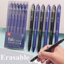 66支可擦笔，0.5mm中号笔尖，适用于儿童、学生、学校、办公室、文具、礼品 - 6种颜色包括蓝色、黑色、红色、绿色、浅蓝色、橙色、紫色、玫瑰红、棕色、浅绿色、黄色、粉色 - 适用于返校、万圣节、感恩节、圣诞节、生日等场合。 - 彩色 - 查看 9