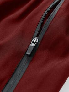 Men's Front Tie Pocket Simple Casual Shorts For Everyday Wear - Burgundy - View 4