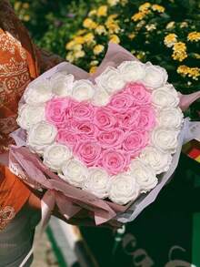 1 Set Bouquet Heart-Shaped Shaper Flower Arrangement Holder Bouquet Holder Floral Arranger Tool Shaper - White - View 1