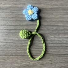 1 Beautiful Hand-Woven Puff Flower Bookmark - Unique Floral Design, The Perfect Gift For Bookworms, Reading Enthusiasts And Literature Lovers (Due To Different Shooting Light And Equipment, As Well As Different Display Parameters, There May Be A Slight Color Difference Between The Actual Object And The Picture, Which Is A Normal Phenomenon) School Supplies,Back To School