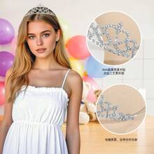 pokemon 1 Stück Prinzessin Kristall Krone, Geburtstags Party Haarband, Braut Hochzeit Tiara, 18. Volljährigkeitsfeier Kopfschmuck Accessoire